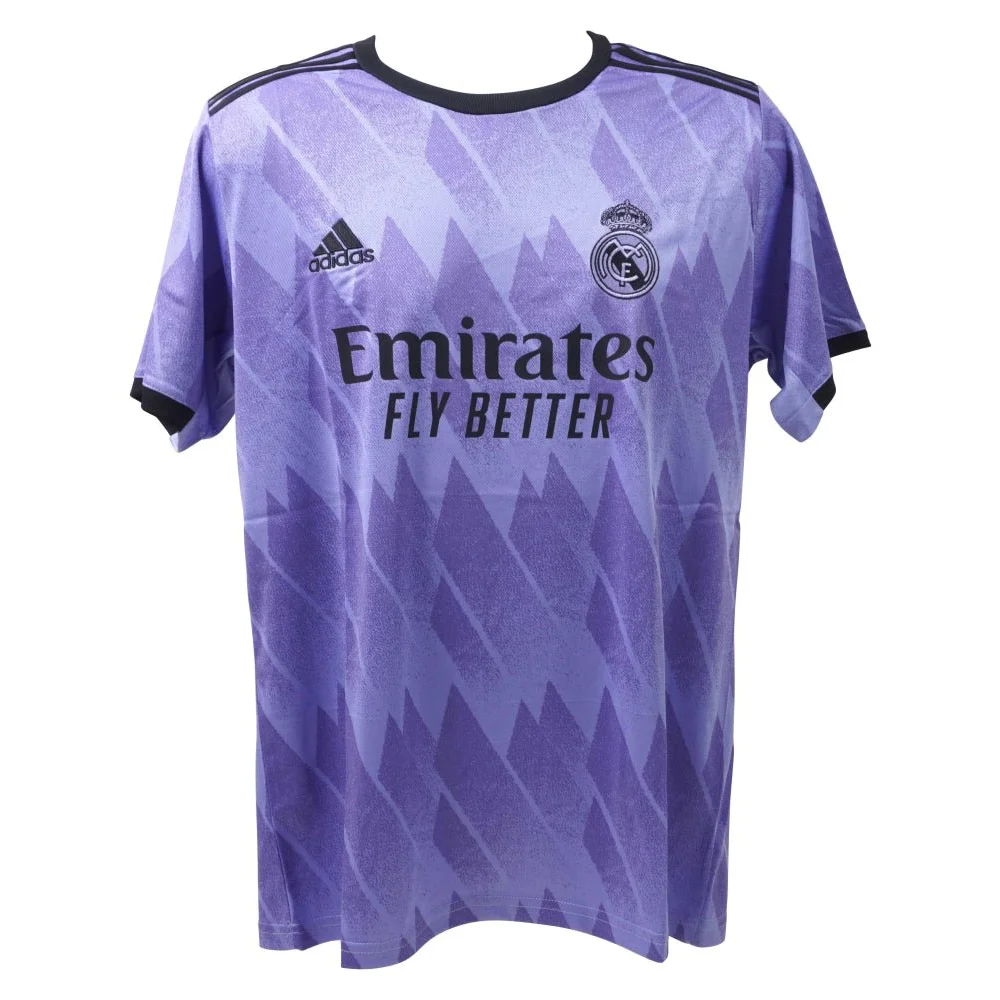 Luka Modric signed Purple Real Madrid jersey with black accents and geometric pattern
