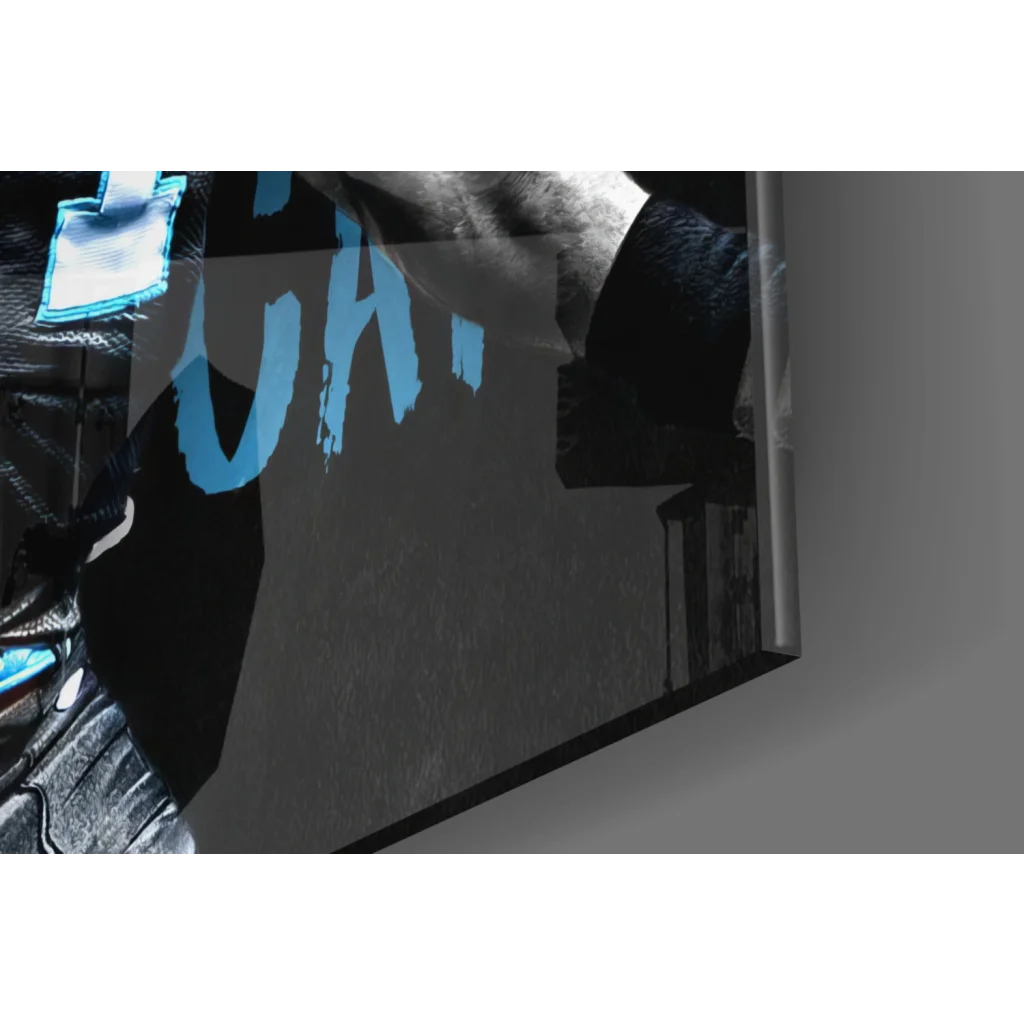 Carolina Panthers bold typography glass wall art poster