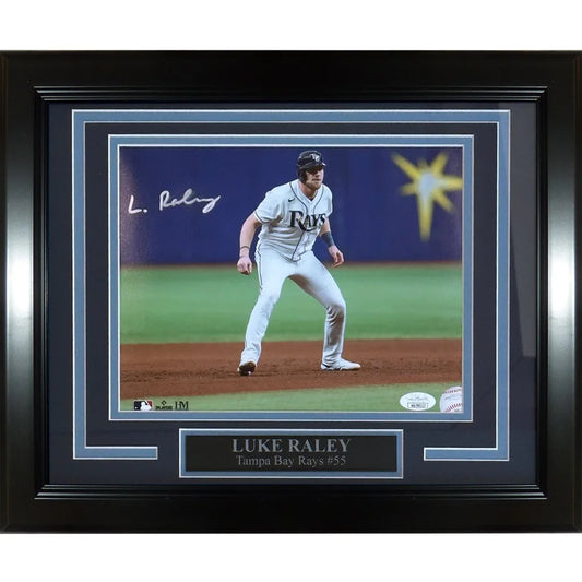 Luke Raley autographed Tampa Bay Rays framed 8x10 photo with JSA