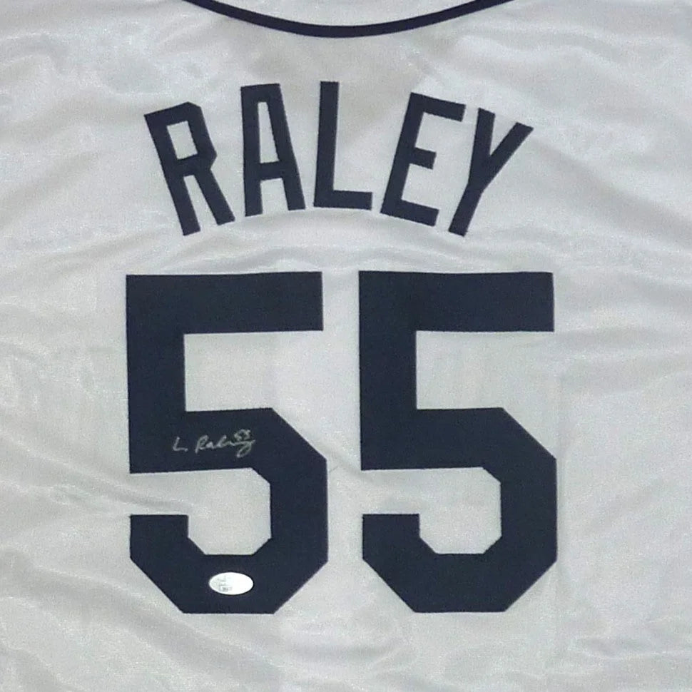 Luke Raley autographed Tampa Bay white jersey #55 with JSA
