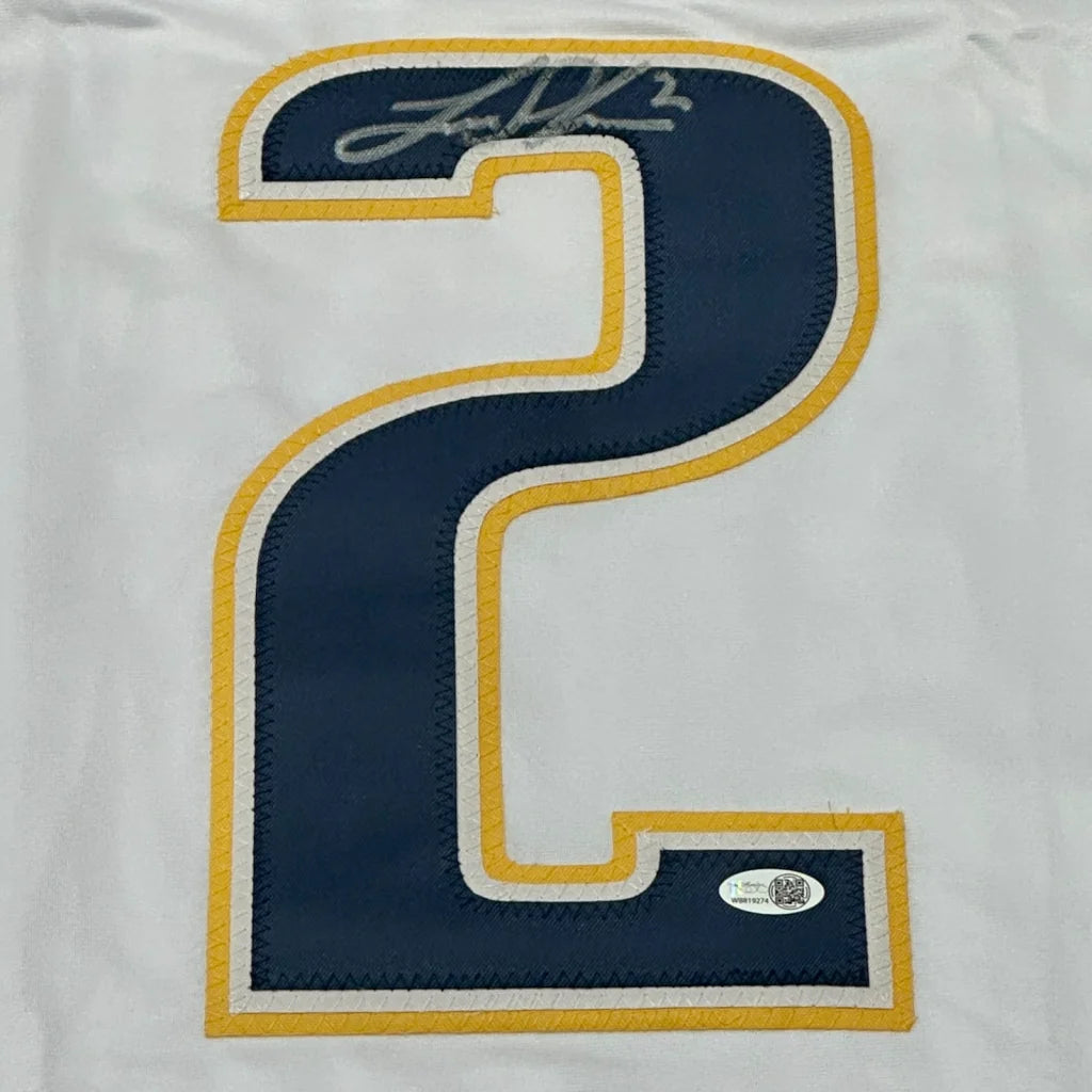 Luke Schenn autographed Nashville custom hockey jersey white #2 back