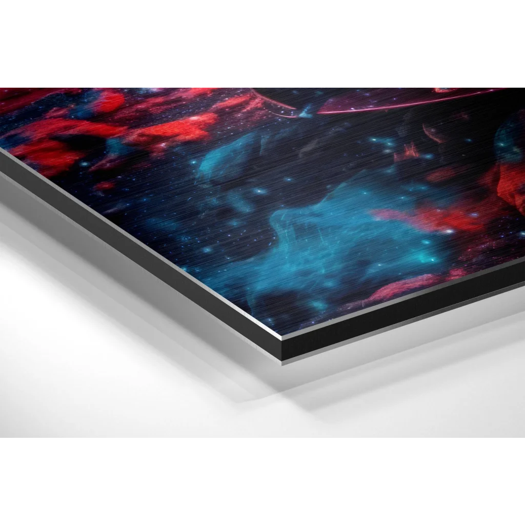 Cosmic Nebula Print on Brushed Aluminium Dibond | Glass Wall Art Print | vintageantiquesgifts.com