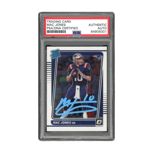 Mac Jones PSA Authentic Signed Rookie Card Protected Case | Creative Sports | vintageantiquesgifts.com