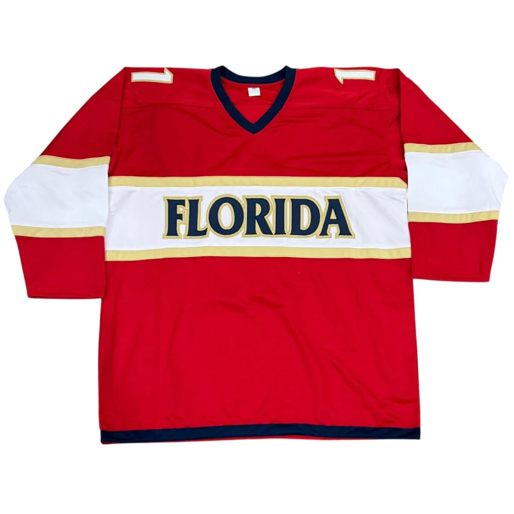 Mackie Samoskevich autographed red Florida Panthers #11 jersey