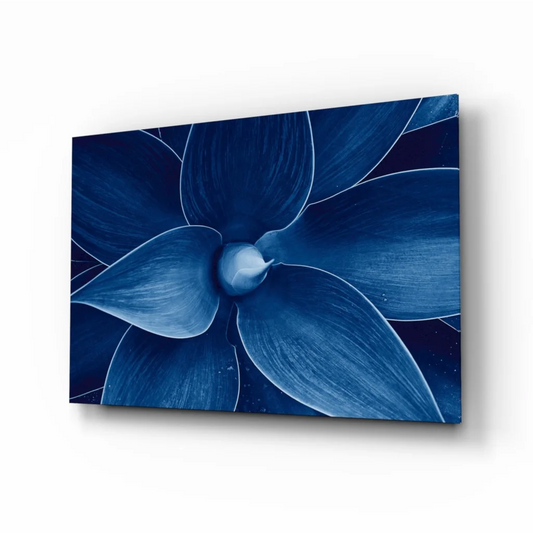 Deep Blue Layered Petals Canvas Wall Art | Insigneart USA | vintageantiquesgifts.com