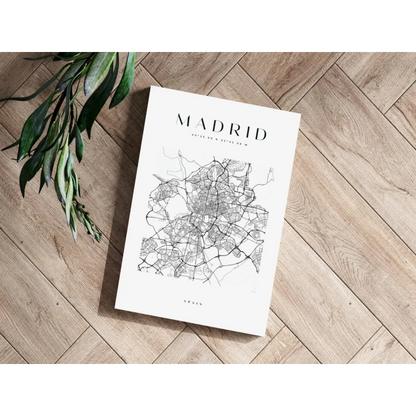 Madrid Map Insigne Aluminum Prints Bring Modern Elegance Home | Modern Wall Art Decor | vintageantiquesgifts.com