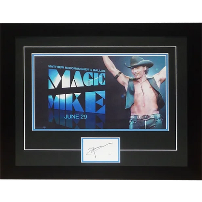 Magic Mike 11x17 movie poster signed by Matthew McConaughey, shirtless star pose