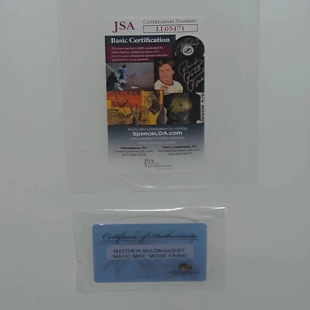 Magic Mike 11x17 movie poster signed by Matthew McConaughey with JSA card