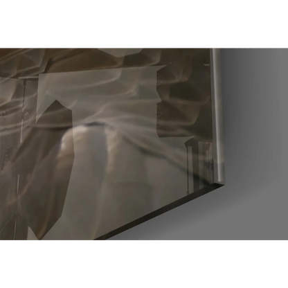 Majestic Bald Eagle on American Flag glass wall art canvas print