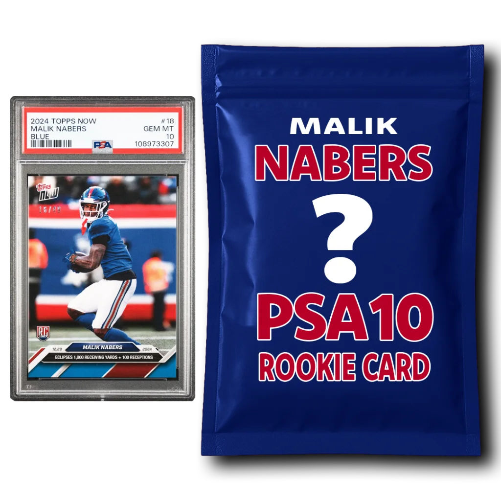 Malik Nabers PSA 10 Graded Football Rookie Card Mystery Pack | Hall of Fame Sports Memorabilia | vintageantiquesgifts.com