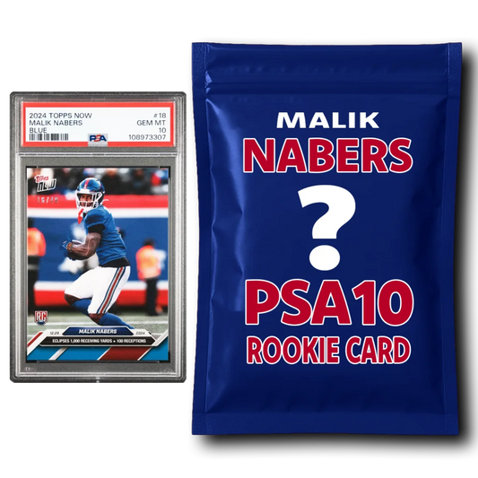 Malik Nabers PSA 10 Graded Football Rookie Card Mystery Pack | Hall of Fame Sports Memorabilia | vintageantiquesgifts.com