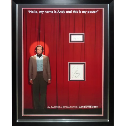 Deluxe framed Man on the Moon poster with Jim Carrey as Andy Kaufman