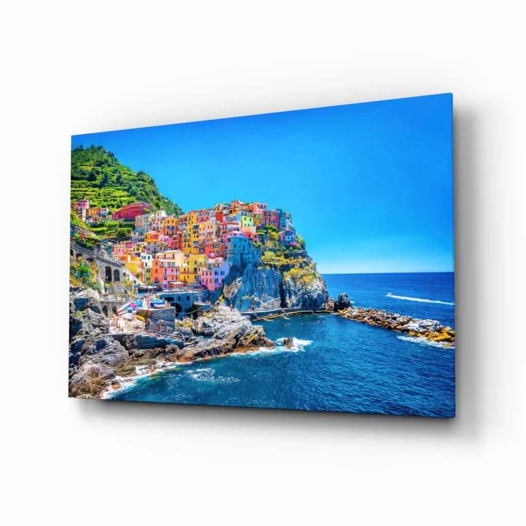 Stunning Coastal Village Canvas Wall Art Print | Insigneart USA | vintageantiquesgifts.com