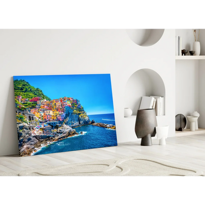 Stunning Coastal Village Canvas Wall Art Print | Modern Wall Art Decor | vintageantiquesgifts.com