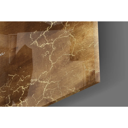 Nelson Mandela rising glory bronze gold wall art canvas