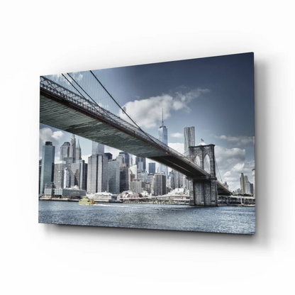 Brooklyn Bridge Manhattan Skyline Black and White Wall Art Canvas | Insigneart USA | vintageantiquesgifts.com