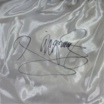 Manny Pacquiao autographed signature on Team Pacquiao boxing trunks