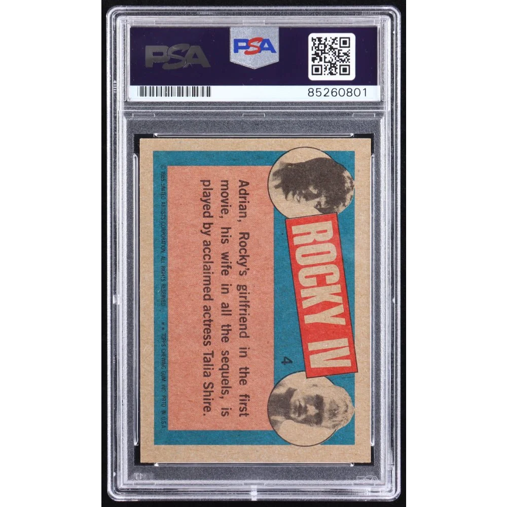 Manny Pacquiao signed Rocky IV Adrian trading card PSA authenticated display