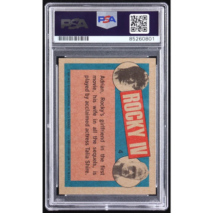 Manny Pacquiao signed Rocky IV Adrian trading card PSA authenticated display