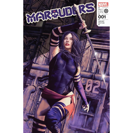 Steve Orlando Marauders comic with stunning artwork featuring a female superhero with a sword