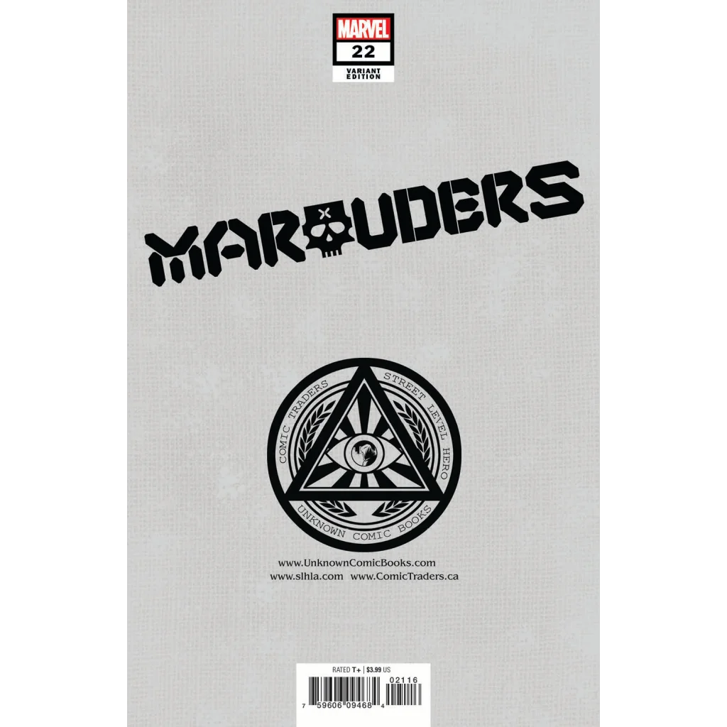 Marvel Comics Marauders comic with skull logo and triangle emblem by Stephen Segovia
