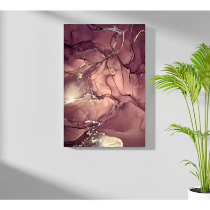 Stunning purple marble Insigne aluminum print for walls