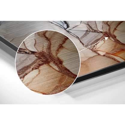 Stunning Marbled Abstract Art on Brushed Aluminium Dibond | Modern Wall Art Decor | vintageantiquesgifts.com
