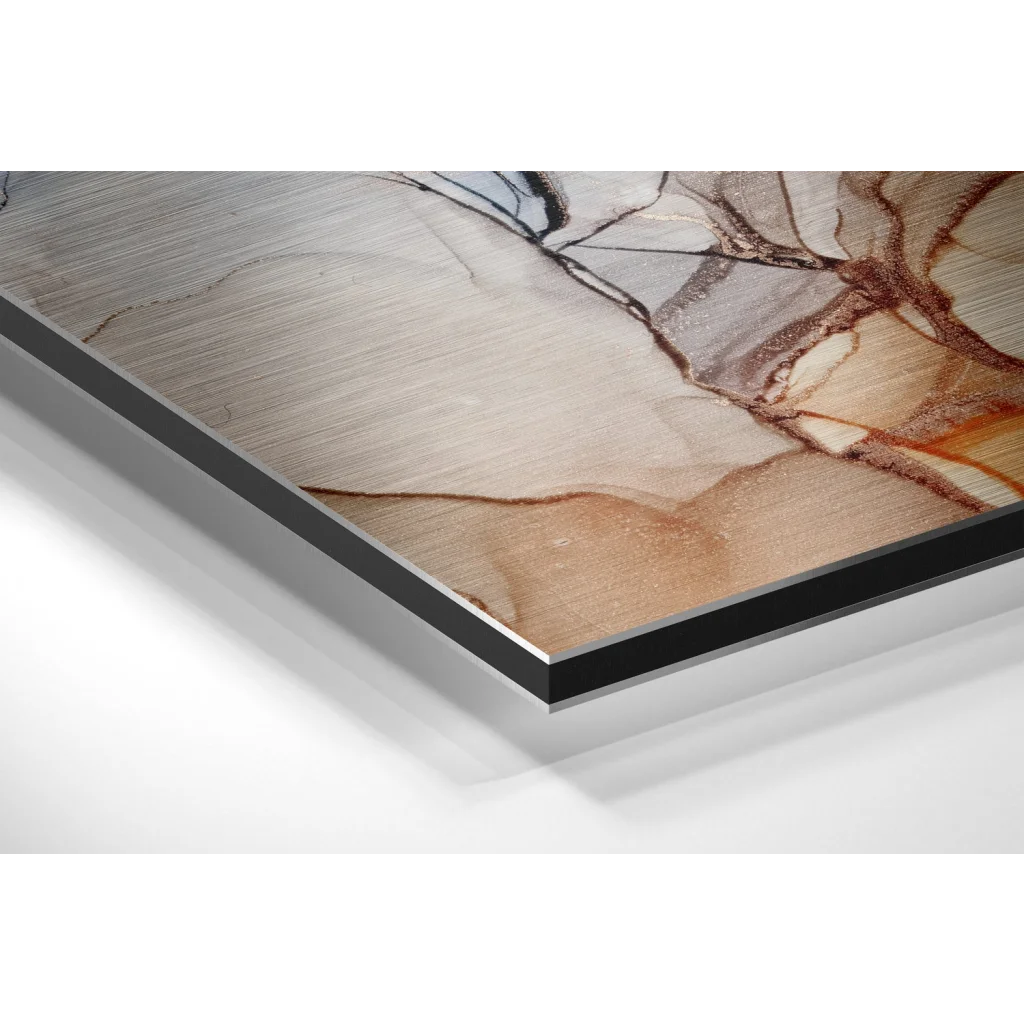 Stunning Marbled Abstract Art on Brushed Aluminium Dibond | Glass Wall Art Print | vintageantiquesgifts.com