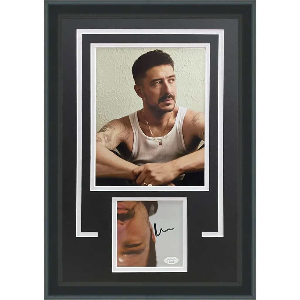 Marcus Mumford signed deluxe framed CD booklet photo