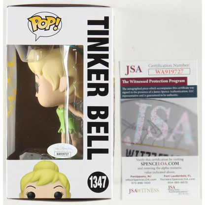 Funko Pop Tinker Bell figure in box with JSA auth signed by Margaret Kerry from Peter Pan