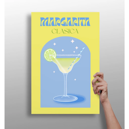 Vibrant margarita on insigne aluminum print for bold decor