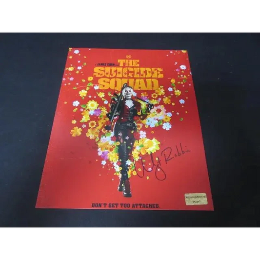Autographed The Suicide Squad poster with Harley Quinn by Margot Robbie Signed 8x10 photo