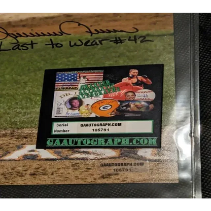 Mariano Rivera autographed 8x10 photo with holographic authentication sticker in frame