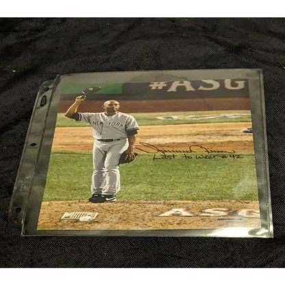 Autographed Mariano Rivera 8x10 photo in protective sleeve with holographic authentication