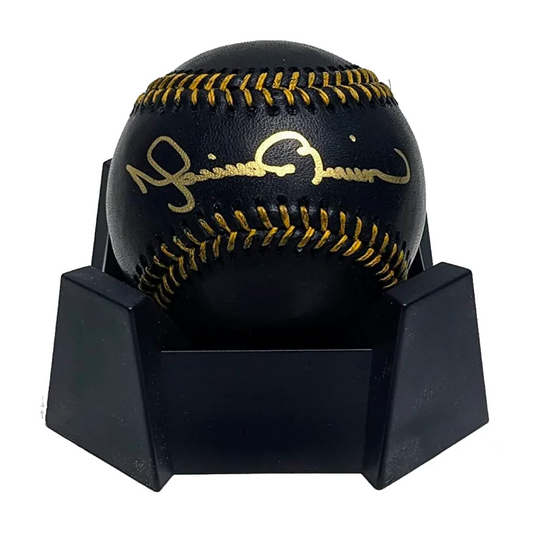 Mariano Rivera Signed Black Baseball with Gold Stitching | Creative Sports | vintageantiquesgifts.com