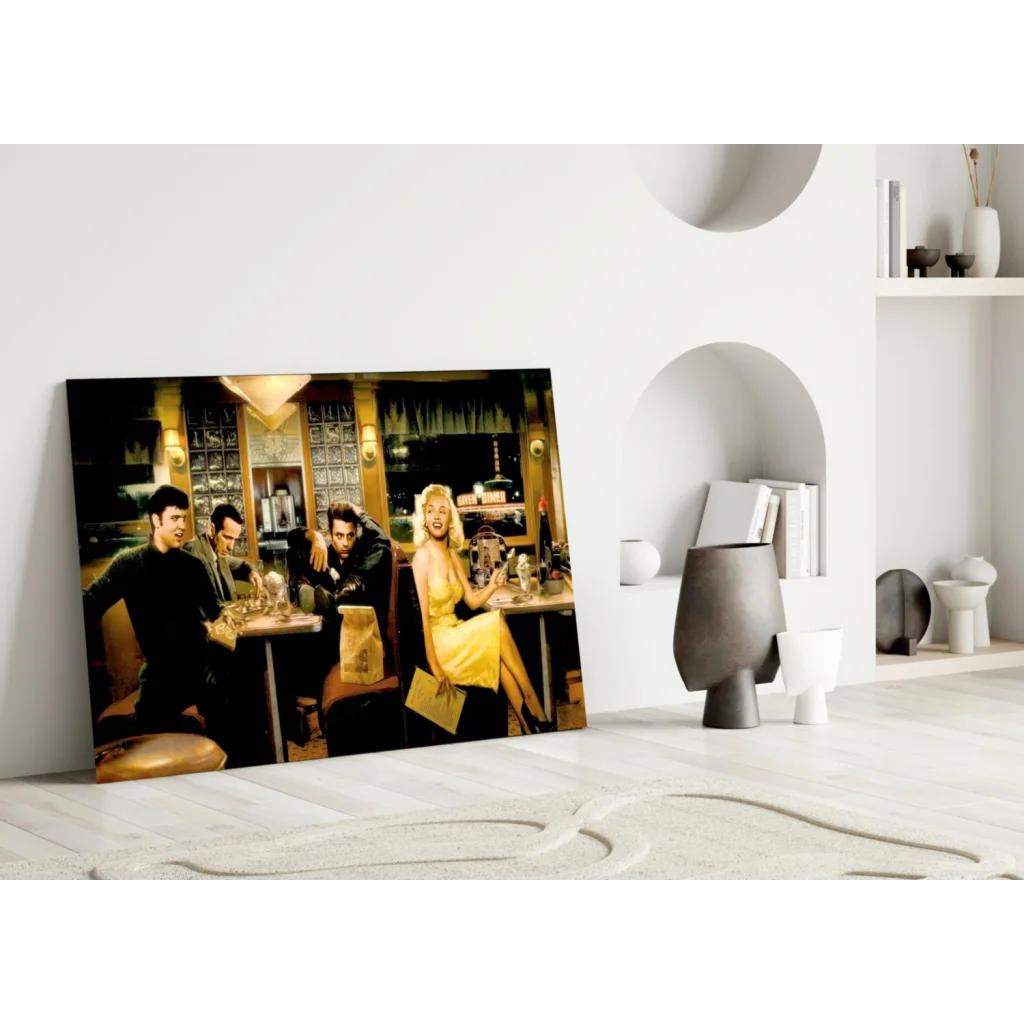 The Godfather Marlon Brando Al Pacino glass wall art canvas print