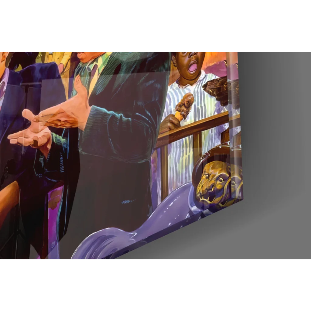 Vibrant Carnival Carousel Night glass wall art canvas print