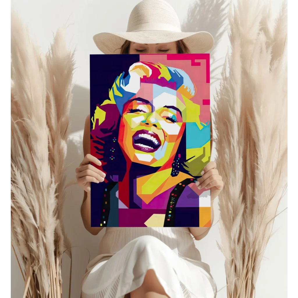 Marilyn Monroe Pop Art Insigne Aluminum Prints | Contemporary Home Wall Art | vintageantiquesgifts.com