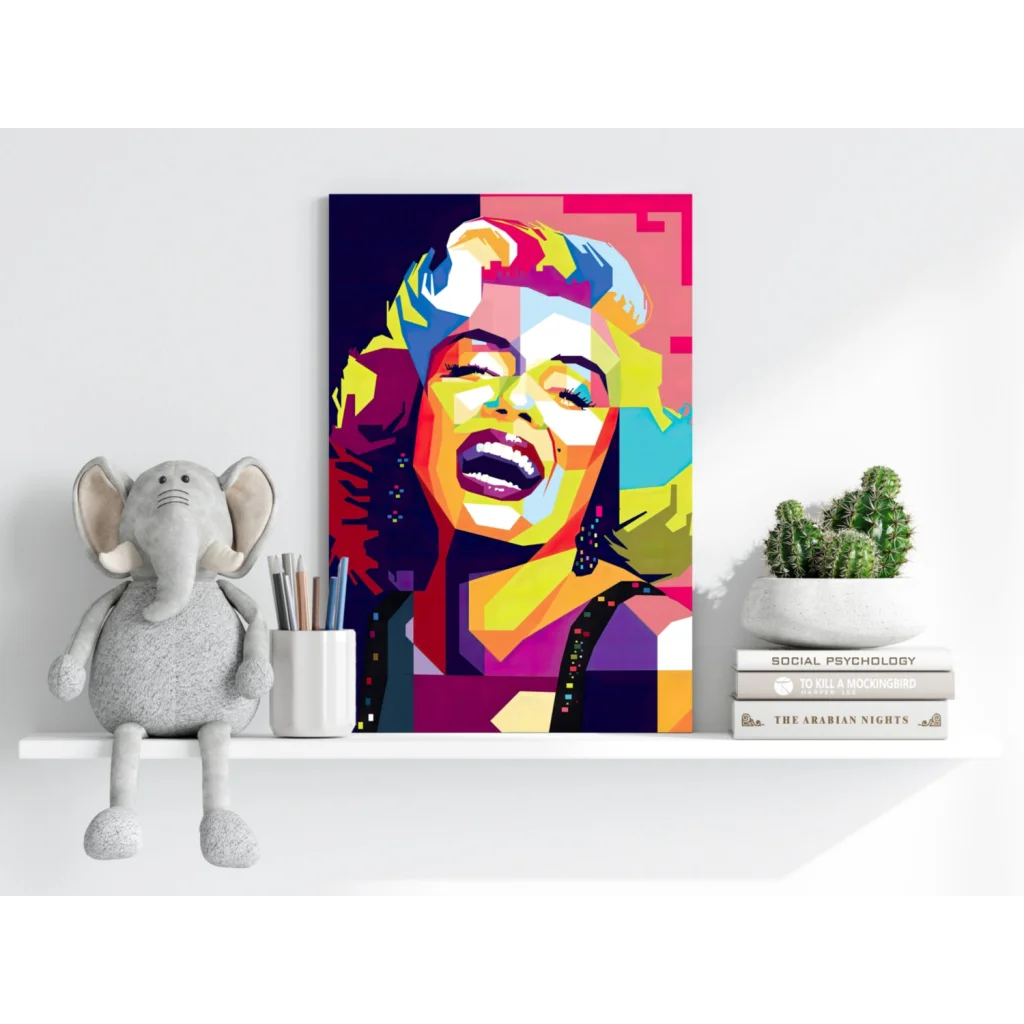 Smiling Marilyn Monroe pop art on Insigne aluminum prints