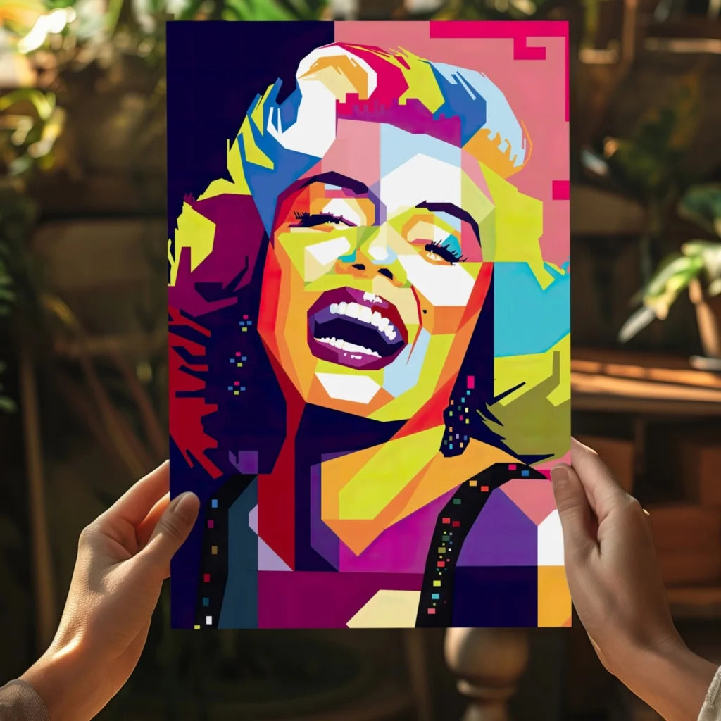 Vibrant pop-art Marilyn Monroe on Insigne aluminum prints