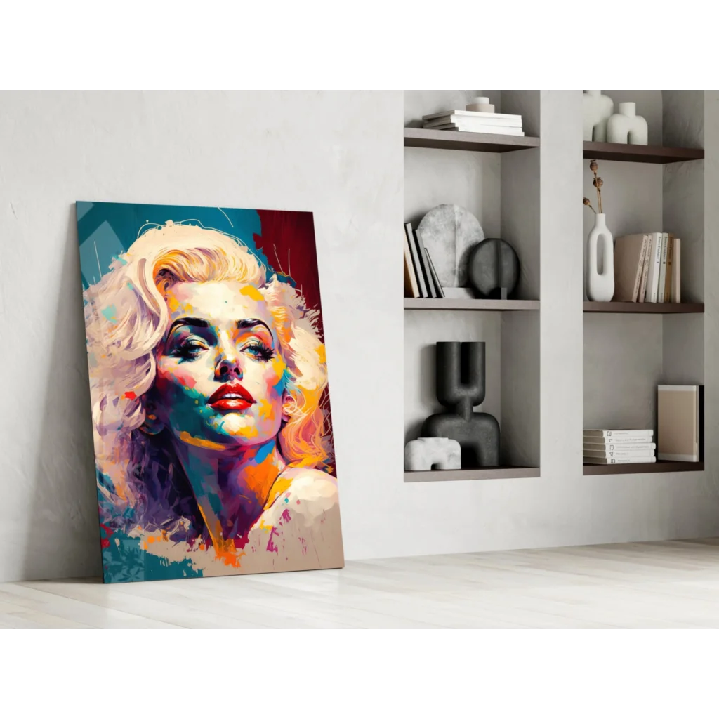 Vibrant Marilyn Monroe pop art canvas wall art with bold colors