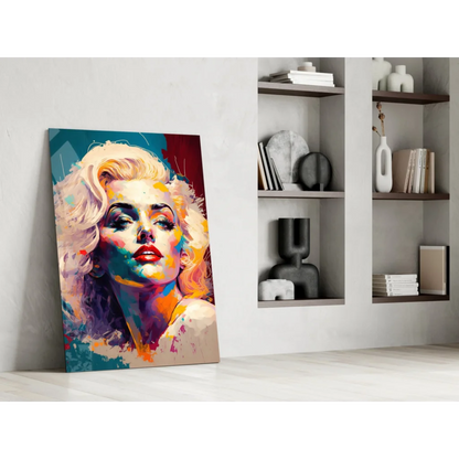Vibrant Marilyn Monroe pop art canvas wall art with bold colors