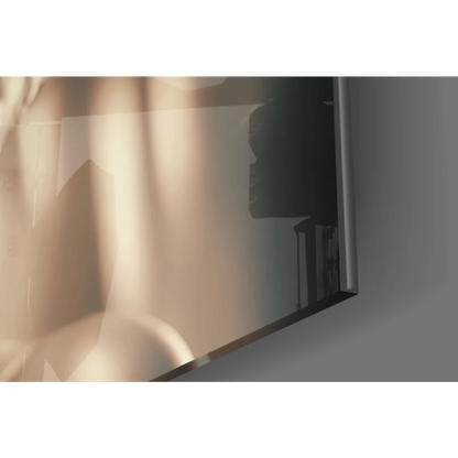 Sleek TV frame in Marilyn Monroe sepia glass wall art print