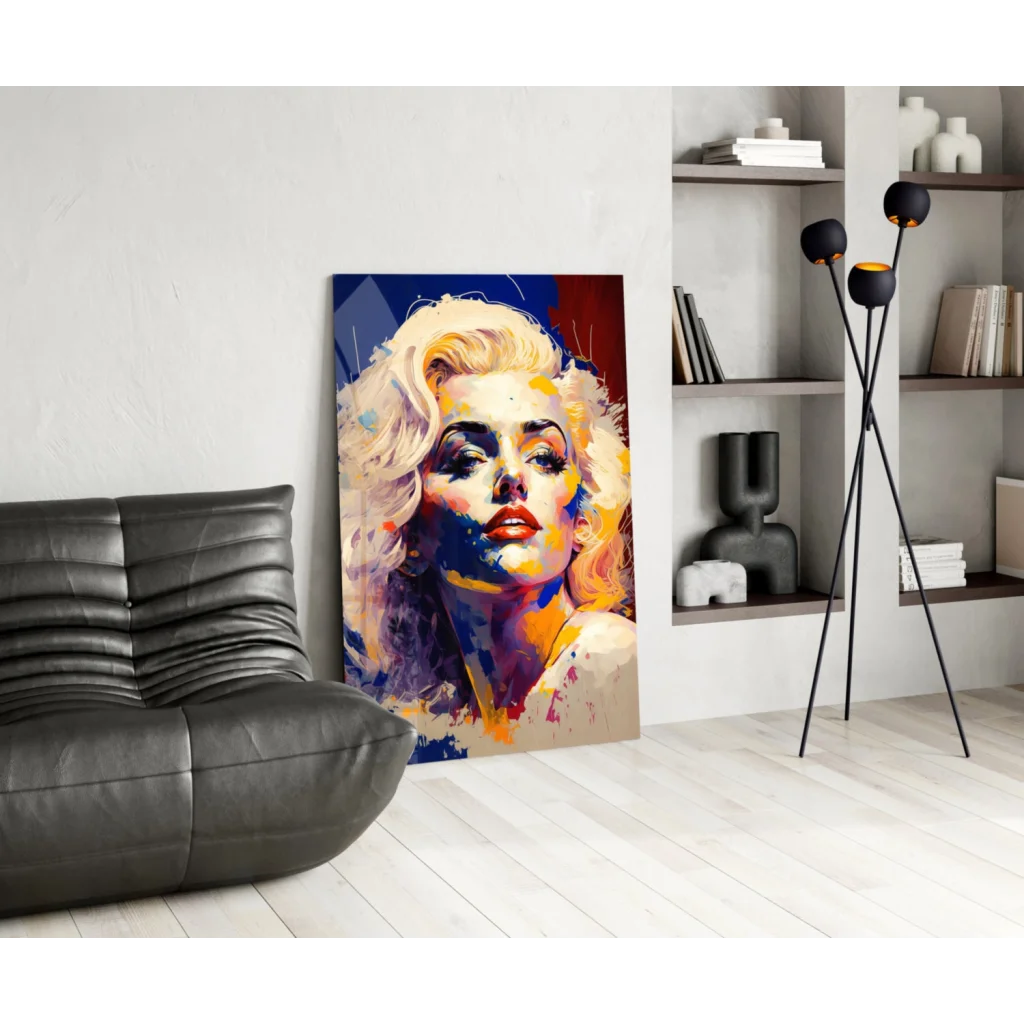 Vibrant Marilyn Monroe pop art canvas wall art in bold colors