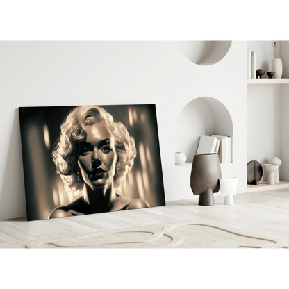 Glamorous Marilyn Monroe Sepia Canvas Wall Art Print | Modern Wall Art Decor | vintageantiquesgifts.com