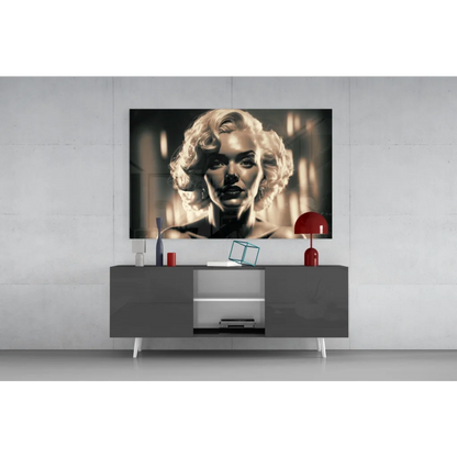 Glamorous Marilyn Monroe sepia canvas wall art print portrait