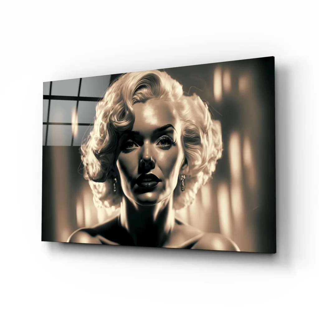 Glamorous Marilyn Monroe Sepia Canvas Wall Art Print | Insigneart USA | vintageantiquesgifts.com
