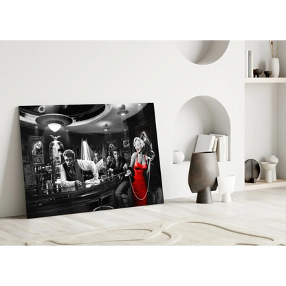 Marilyn Monroe Red Dress Canvas Wall Art Print | Modern Wall Art Decor | vintageantiquesgifts.com