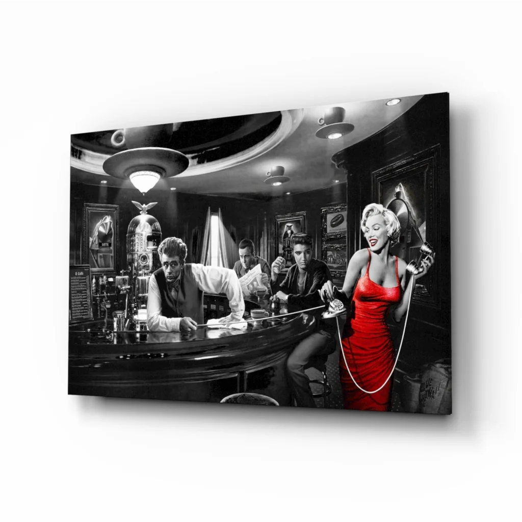 Marilyn Monroe Red Dress Canvas Wall Art Print | Insigneart USA | vintageantiquesgifts.com