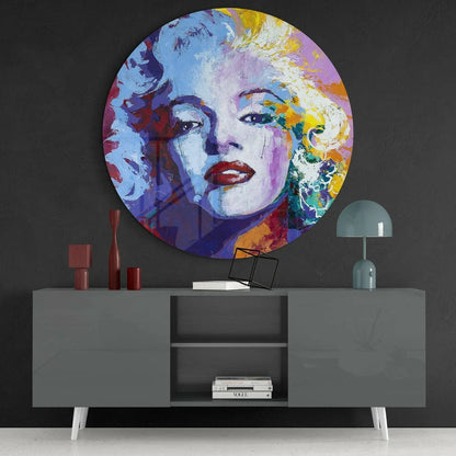 Vibrant Marilyn Monroe Tempered Glass Art in Bold Pop Colors | Contemporary Home Wall Art | vintageantiquesgifts.com